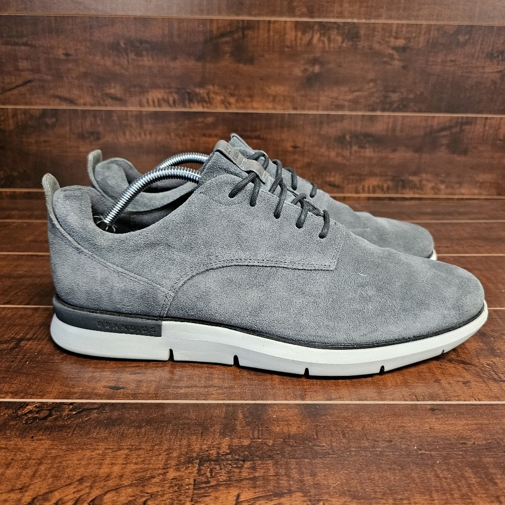 Cole Haan Grand OS Horizon Ox Grey Suede Leather Casual Dress Shoes Mens Sz 11.5
